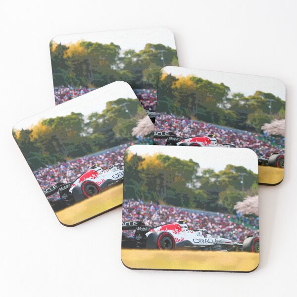 Item preview, Yuki Tsunoda racing his 2025 F1 car at Albert Park during the Japanese Grand Prix at Suzuka abstract designed and sold by Rodissimus1984.