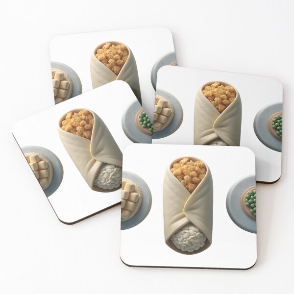 Item preview, Creative Food Arrangement with Wrap, Cheese Squares, and Green Peas designed and sold by Creative88Art.