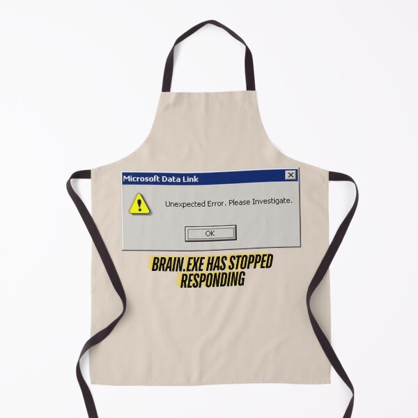 Item preview, Brain.exe Has Stopped Responding – Funny Error Design designed and sold by AIKNOCKTECK.