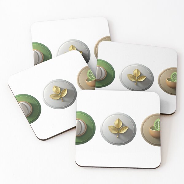 Item preview, Three Circular Icons Representing Nature and Sustainability Themes designed and sold by Creative88Art.
