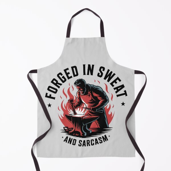 Item preview, Forged in Sweat and Sarcasm – Maker’s Motto designed and sold by Jollys-ArtShop.