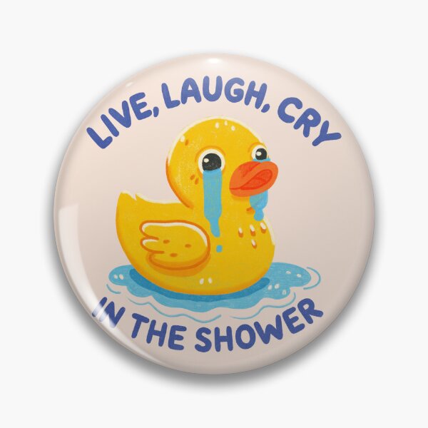 Item preview, Live, Laugh, Cry in the Shower - Funny Rubber Duck Illustration designed and sold by Itouchedabee.