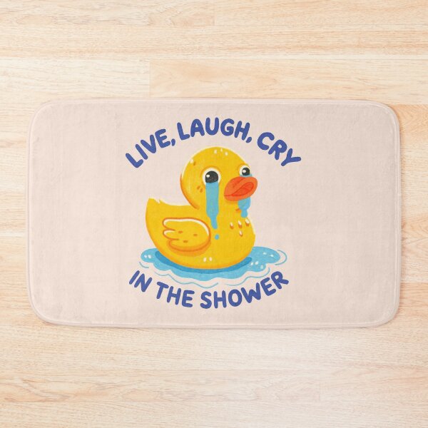 Item preview, Live, Laugh, Cry in the Shower - Funny Rubber Duck Illustration designed and sold by Itouchedabee.