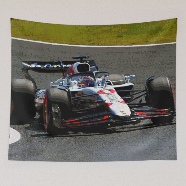 Item preview, Max Verstappen racing his 2025 F1 car at Albert Park during the Japanese Grand Prix at Suzuka abstract designed and sold by Rodissimus1984.