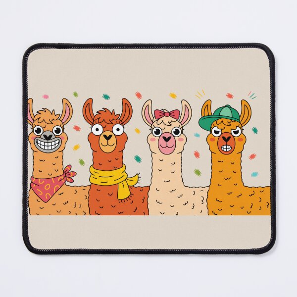 Item preview, Funny Llama Squad, Cute Cartoon Llamas Ready to Party designed and sold by madtoyman.