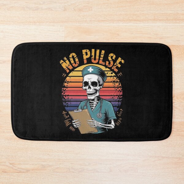 Item preview, Funny Skeleton Nurse No Pulse Design – Dark Humor Medical Art for Healthcare Workers designed and sold by love3617.