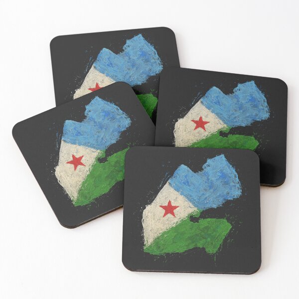 Item preview, Painted Djibouti flag designed and sold by ilakz.