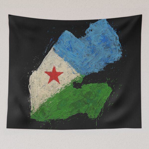 Item preview, Painted Djibouti flag designed and sold by ilakz.