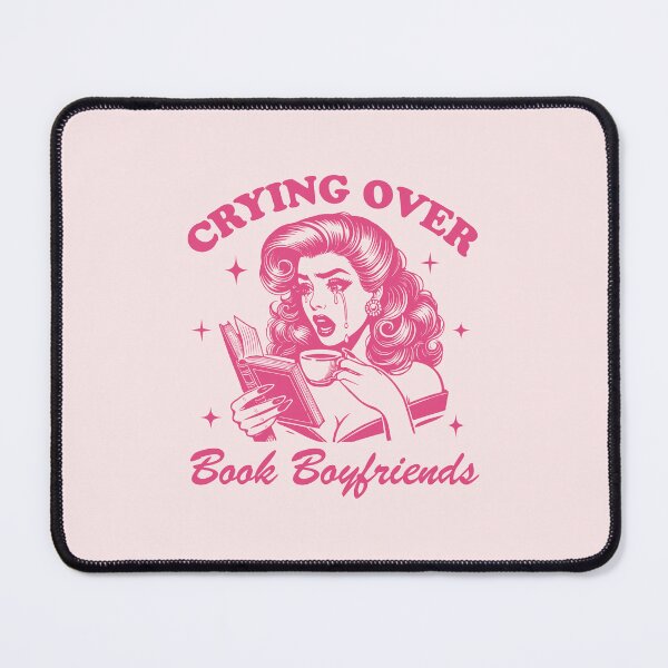 Item preview, Crying Over Book Boyfriends | Funny Bookish Stickers | Pink Retro Romance Reader Merch  designed and sold by BeautyofColor.