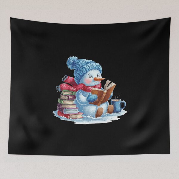Item preview, Cute Winter Snowman Reading Books – Cozy Christmas Illustration for Book Lovers designed and sold by love3617.