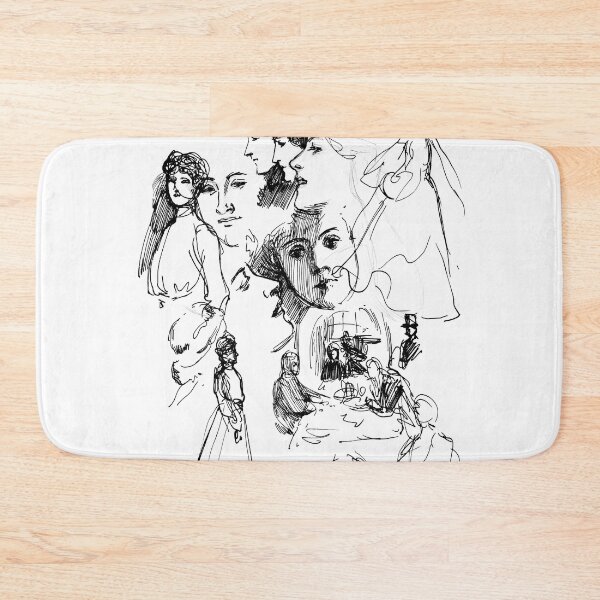 Item preview, Sketchbook drawings from 1905. Original art. Alfred Edelfelt. designed and sold by Shoot-The-Moon.