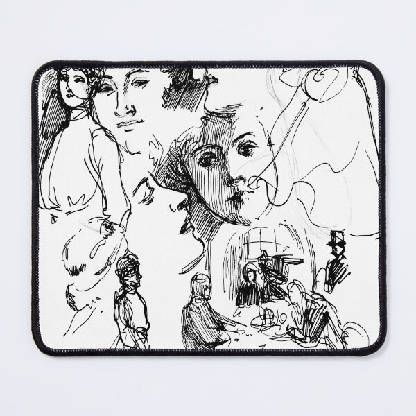 Item preview, Sketchbook drawings from 1905. Original art. Alfred Edelfelt. designed and sold by Shoot-The-Moon.