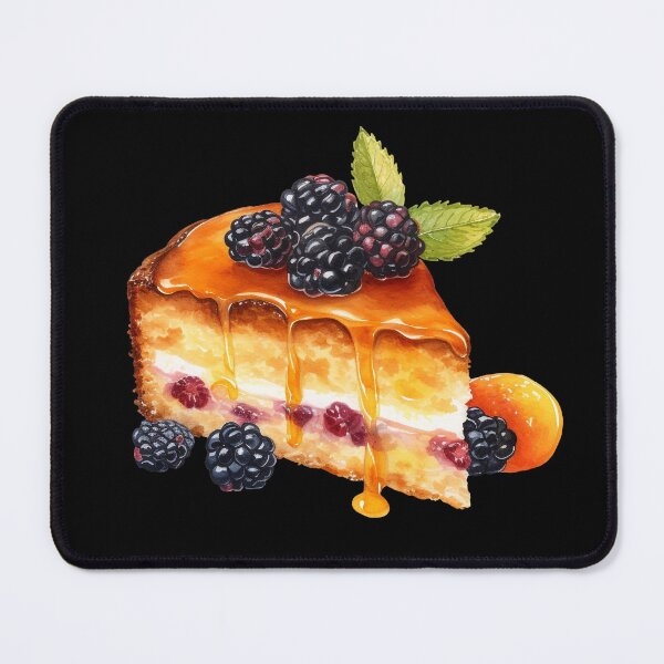 Item preview, Blackberry Peach Cake Slice designed and sold by Violet Peonies.