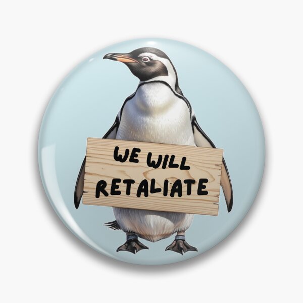 Item preview, Penguins against tariffs we will retaliate  designed and sold by FatBirdie.