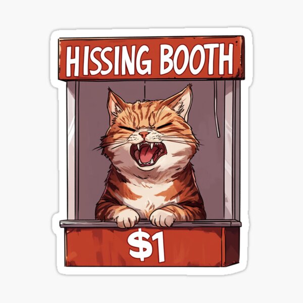Artikel-Vorschau von Lustige zischende Standkatze, designt und verkauft von RockFireMerch.