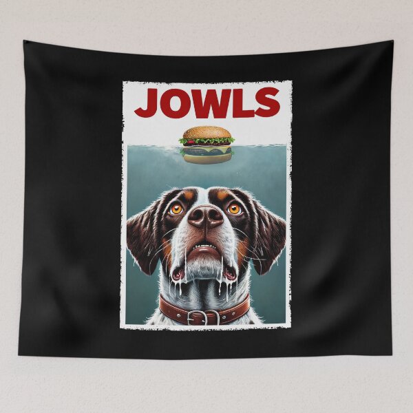 Item preview, Funny Small Munsterlander Pointer and Hamburger Parody Jowls Dog Lover designed and sold by Kimberley King Art  King Art.