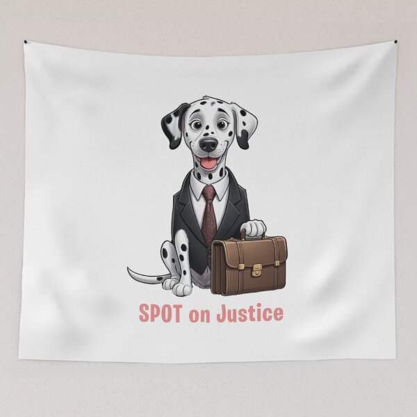 Item preview, Unique Funny Dalmatian Dog Owner - Lawyer Cartoon Gift – Whimsical Pet-Themed Artwork – Pet and Owner Humor Cartoons designed and sold by KoraTalks.