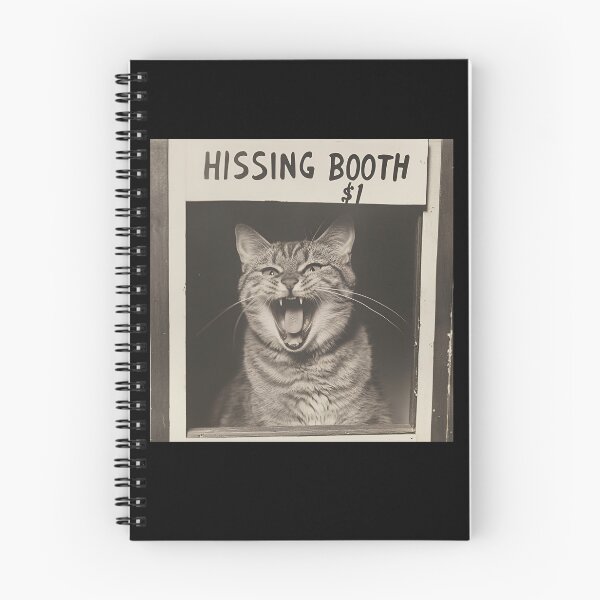 Item preview, Funny Cat Kissing Hissing Booth Photo designed and sold by RockFireMerch.