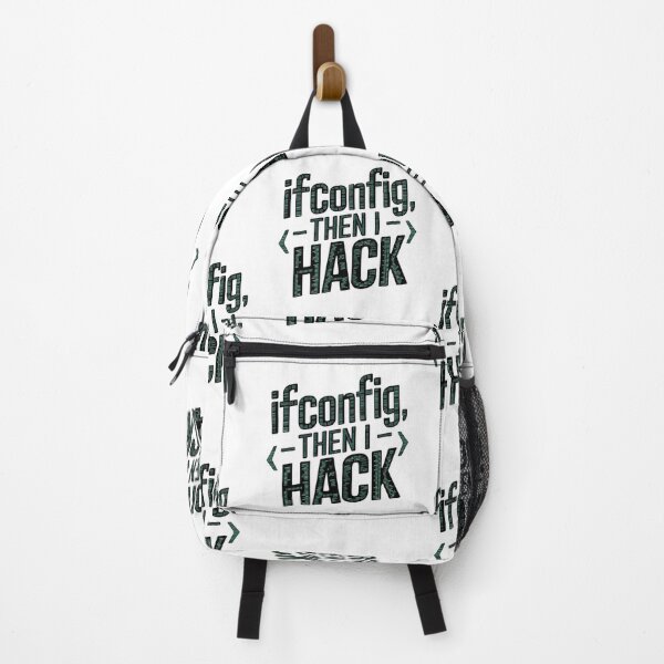 Item preview, Funny Hacker Quote ifconfig Then I Hack Linux Terminal Command Design designed and sold by pixelpopplanet.