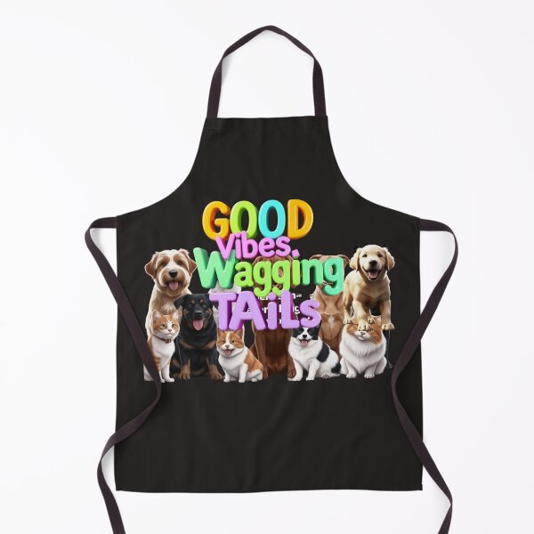 Item preview, GOOD VIBES, WAGGING TAILS T-SHIRT – The Perfect Pet Lover's Tee! designed and sold by Mikel-empire.