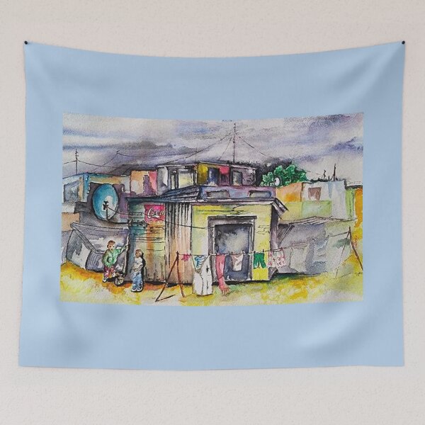 Item preview, Watercolour Township Scene designed and sold by catherine calder.