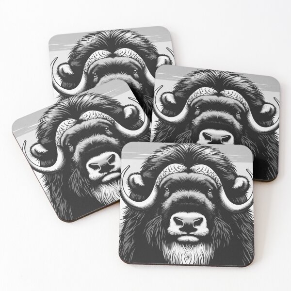 Item preview, Blackwhite musk ox  designed and sold by Dogandesighn.