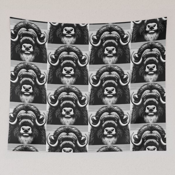 Item preview, Blackwhite musk ox  designed and sold by Dogandesighn.
