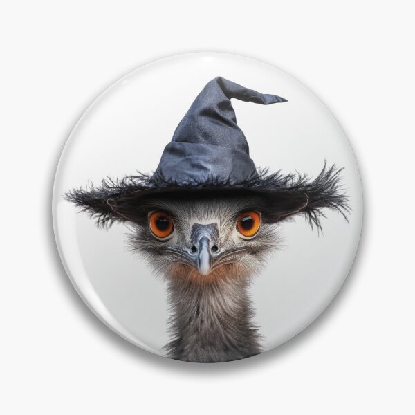 Item preview, Emu Wearing Halloween Witch Hat designed and sold by LazyOwlStore.