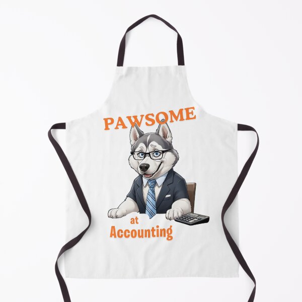 Item preview, Funny Husky Dog Accountant Cartoon Design – Cute Pet and Owner Artwork – Accountant Gift – Humorous Pet Parent Gifts designed and sold by KoraTalks.