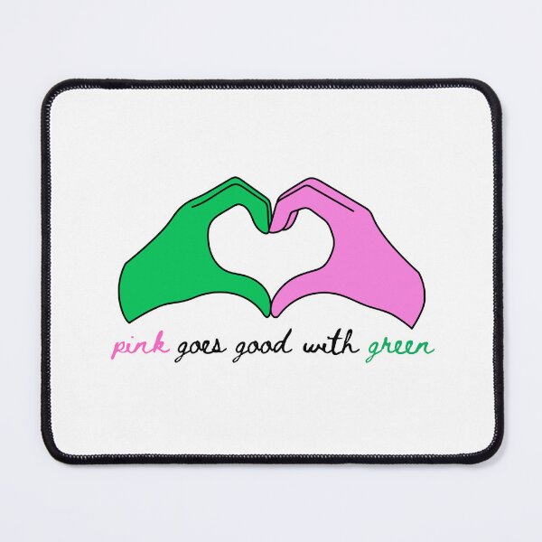 Item preview, Wicked Sticker PINK goes good GREEN HEART HANDS designed and sold by cici-at-theatre.