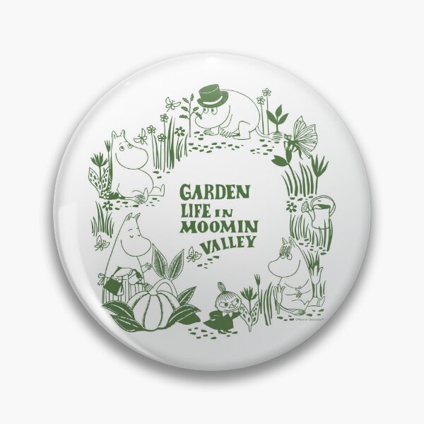 Item preview, Moomin Garden Life In Moominvalley Green Print designed and sold by MoominStore.