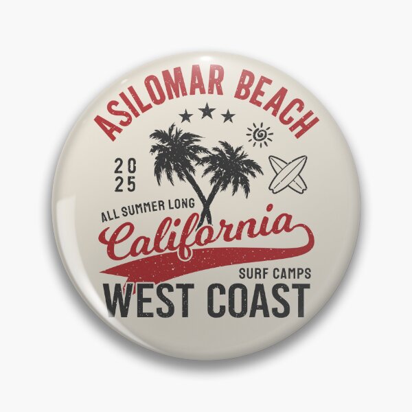 Item preview, Asilomar Beach Surf Camp Surfing Monterey West Coast California designed and sold by eclecTEEq.