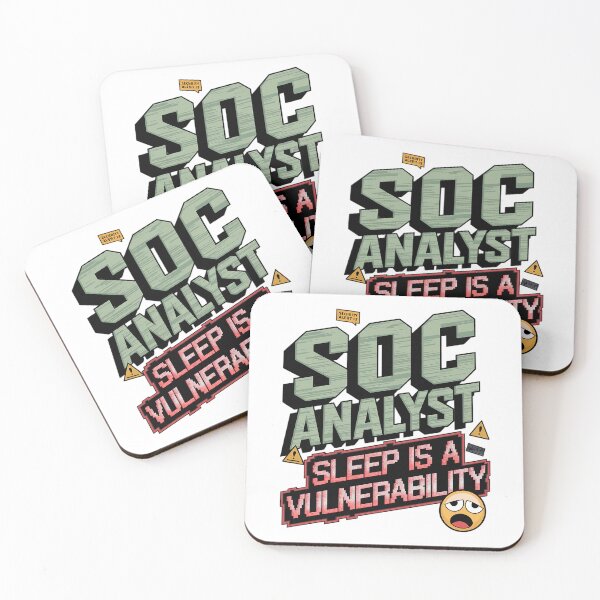 Item preview, SOC Analyst Sleep Is a Vulnerability Cybersecurity Art Meme Design designed and sold by pixelpopplanet.