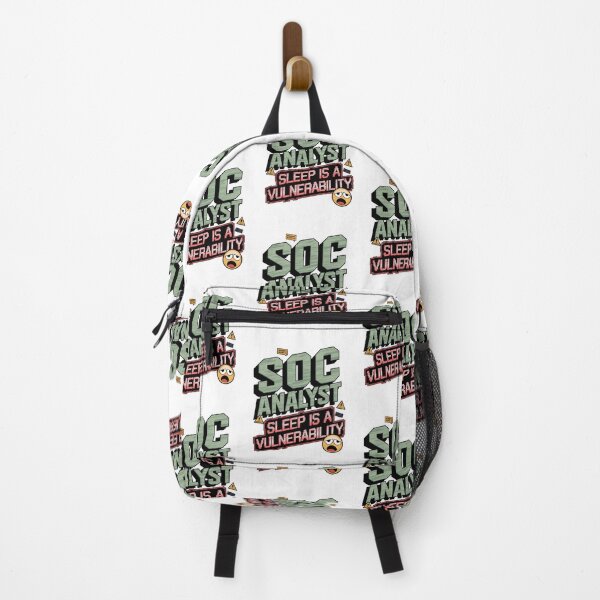 Item preview, SOC Analyst Sleep Is a Vulnerability Cybersecurity Art Meme Design designed and sold by pixelpopplanet.