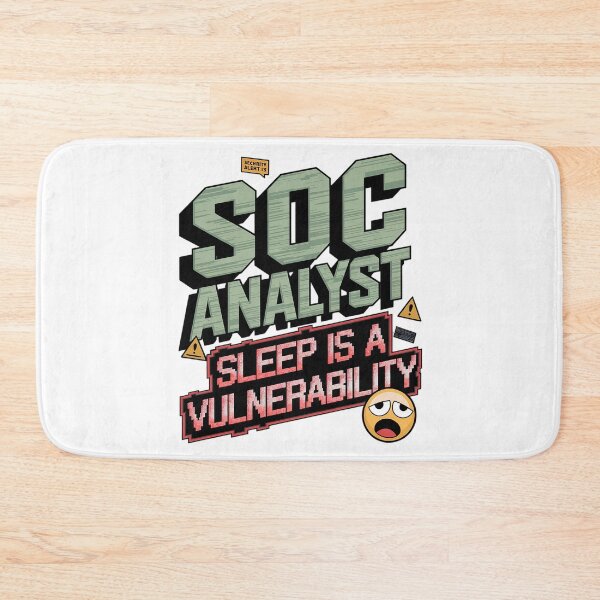 Item preview, SOC Analyst Sleep Is a Vulnerability Cybersecurity Art Meme Design designed and sold by pixelpopplanet.