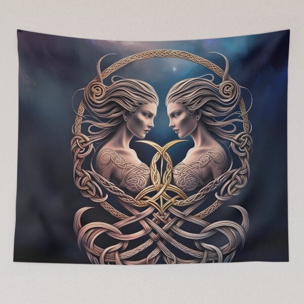 Item preview, Celtic Gemini Twins – Mystical Zodiac Knotwork Art | LaLi Designs designed and sold by LaLi-Designs.