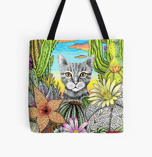 Item preview, Cat & Cacti designed and sold by SpaceCatVisions.