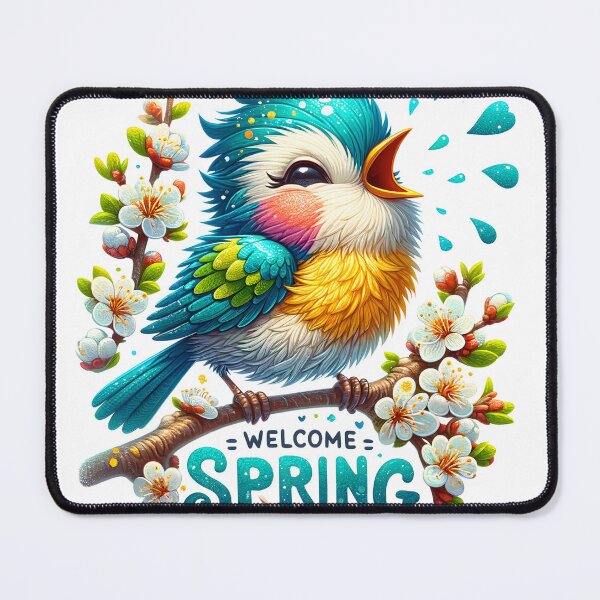 Item preview, Welcome Spring bird sublimation designed and sold by Eiwaprints.
