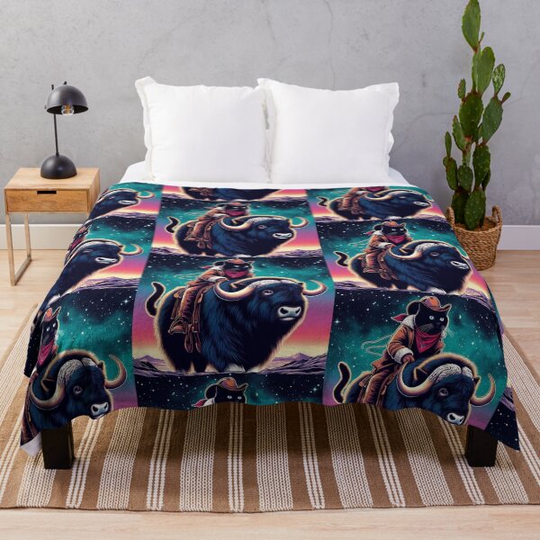 Item preview, Musk ox and black cowboy cat designed and sold by Dogandesighn.