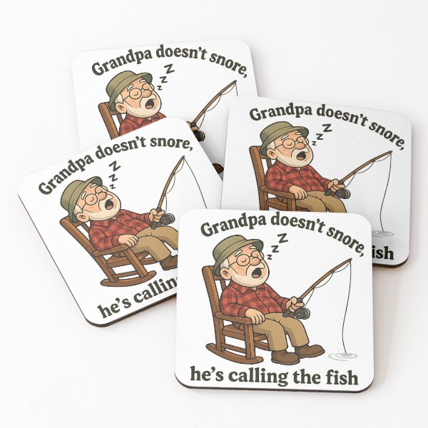 Artikelvorschau, Opa schnarcht nicht, er ruft den Fisch – Lustiges Design für Angler-Opa entworfen und verkauft von digitalscrabble.