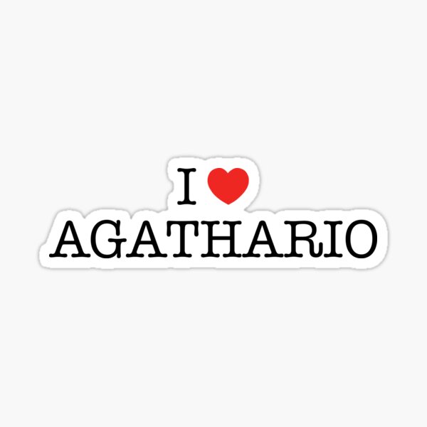 Vista previa del artículo con la obra «Me encanta Agathario», diseñado y vendido por blackeyedmarti.