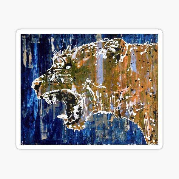Item preview, Lion in Blues and Oranges designed and sold by emiscrafty.