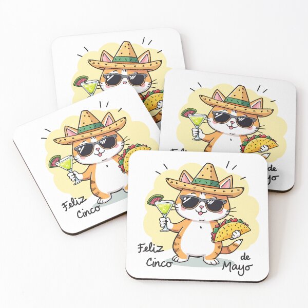 Item preview, Taco Meow-garita Time – Fiesta Cat Edition designed and sold by BlindCatCreative.