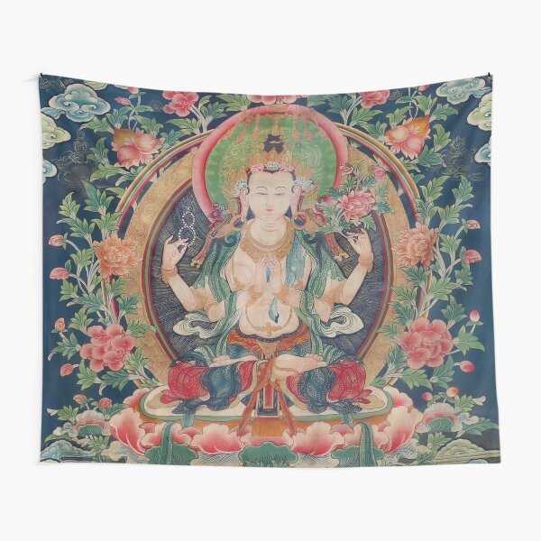 Item preview, Thangka Of Four-Armed Avalokitesvara designed and sold by Onodera.