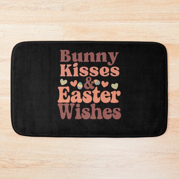Item preview, Bunny Kisses and Easter Wishes Retro Typography designed and sold by DigitalArtByNow.