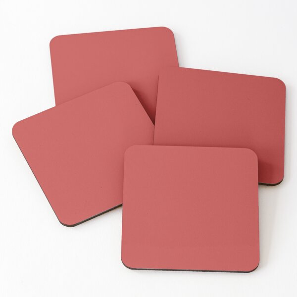Valiant Poppy 18-1549 TCX | Pantone | Color Trends | New York and London | Fall Winter 2018 | Solid Color | Fashion Colors | Coasters (Set of 4)