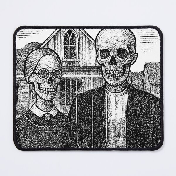 Item preview, American Gothic Skeleton Patriots designed and sold by studiodenny.