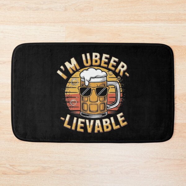 Item preview, Funny Beer Mug Pun Design – I’m Ubeerlievable Retro Style designed and sold by love3617.