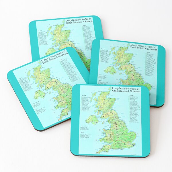 Item preview, Long-Distance Walks of Great Britain and Northern Ireland designed and sold by Inspiring Maps.
