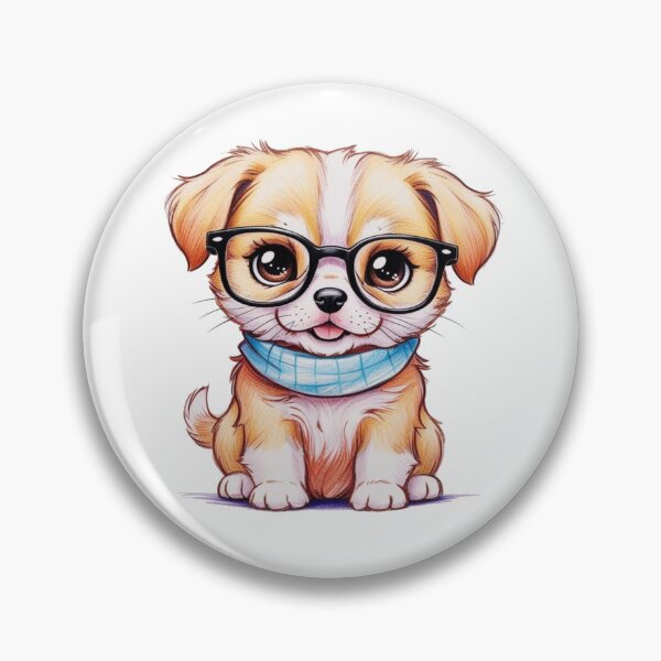 Item preview, Cool Pup with Glasses designed and sold by PinkiPop Studio.